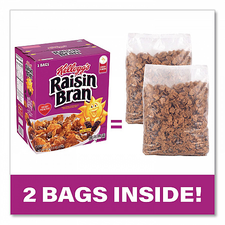 Raisin Bran Cereal, 2 Bags/Box, 76.5 oz Box (22002624)
