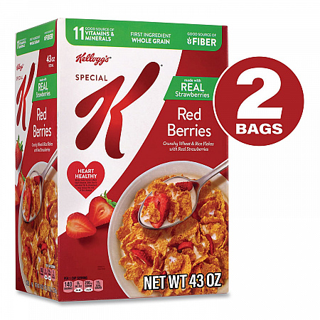 Special K with Berries Cereal, 2 Bags/Box, 43 oz Box (22002625)