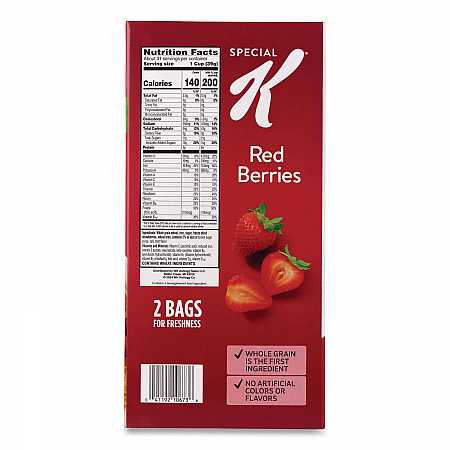 Special K with Berries Cereal, 2 Bags/Box, 43 oz Box (22002625)