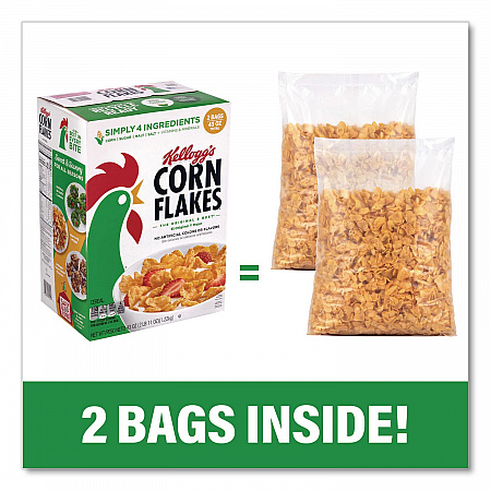 Corn Flakes Cereal,  2 Bags/Box,  43 oz Box (22002626)