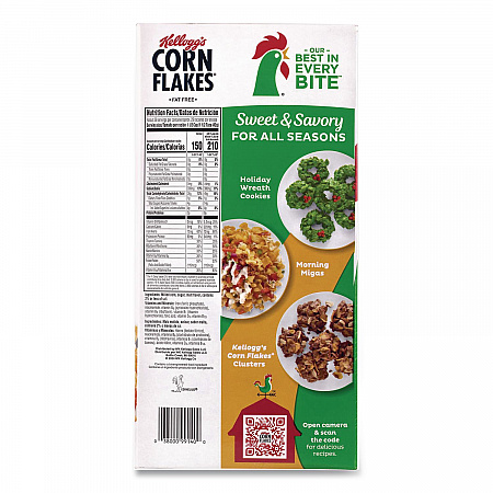 Corn Flakes Cereal,  2 Bags/Box,  43 oz Box (22002626)
