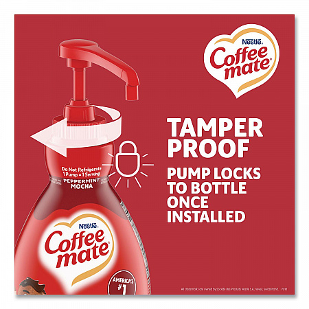 Liquid Creamer, Peppermint Mocha, 1.5 L Pump Bottle, 2/Carton (29600CT)