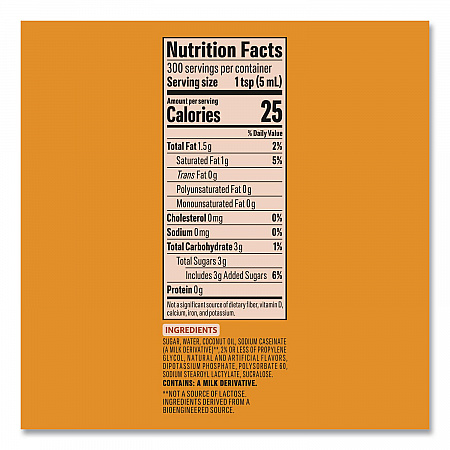 Liquid Coffee Creamer, Pumpkin Spice, 1.5 L Pump Bottle, 2/carton (31460CT)