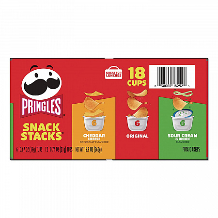Snack Stacks, Assorted Flavors, 18 Cups/Carton (18252)