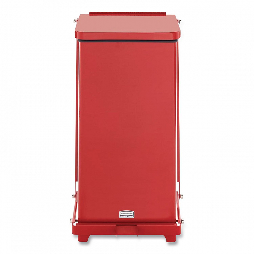 Defenders Heavy-Duty Steel Step Can, 6.5 gal, Steel, Red (ST12EPLRD)