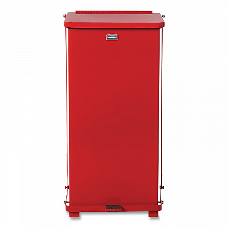 Defenders Heavy-Duty Steel Step Can, 13 gal, Steel, Red (ST24EPLRD)