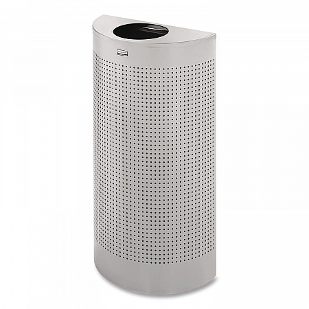Designer Line Silhouettes Waste Receptacle, 12 gal, Steel, Silver Metallic (SH12EPLSM)
