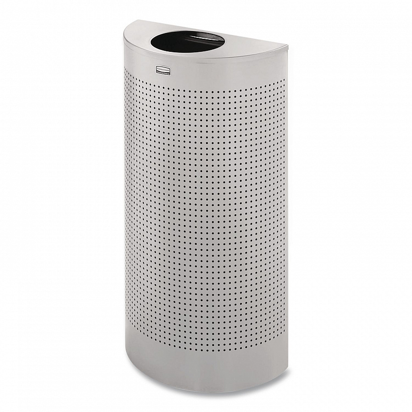 Designer Line Silhouettes Waste Receptacle, 12 gal, Steel, Silver Metallic (SH12EPLSM)