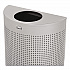 Designer Line Silhouettes Waste Receptacle, 12 gal, Steel, Silver Metallic (SH12EPLSM)