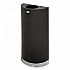 European and Metallic Series Open Top Half-Round Receptacle, 12 gal, Steel, Black/Chrome (SO1220B)