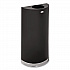 European and Metallic Series Open Top Half-Round Receptacle, 12 gal, Steel, Black/Chrome (SO1220B)