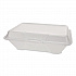 Foam Hinged Lid Container, Secure Two Tab Latch, Poly Bag, 8 x 8.56 x 2.76, White, 100/Sleeve, 2 Sleeves/Bag, 1 Bag/Pack (12091)