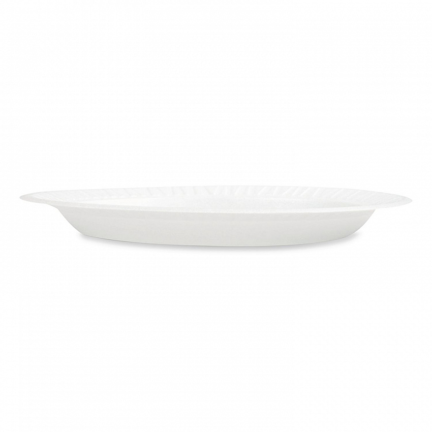 Foam Dinnerware, Plate, 9" dia, Poly Bag, White, 125/Sleeve, 4 Sleeves/Pack (12040)