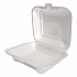 Foam Hinged Lid Container, Secure One Tab Latch, Poly Bag, 7.81 x 8.75 x 3.38, White, 100/Sleeve, 2 Sleeves/Bag, 1 Bag/Pack (12018)