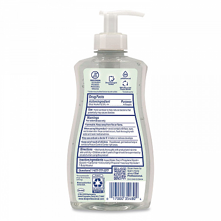 Gel Antibacterial Hand Sanitizer, 11 oz Pump Bottle, Fragrance-Free, 12/Carton (35482)