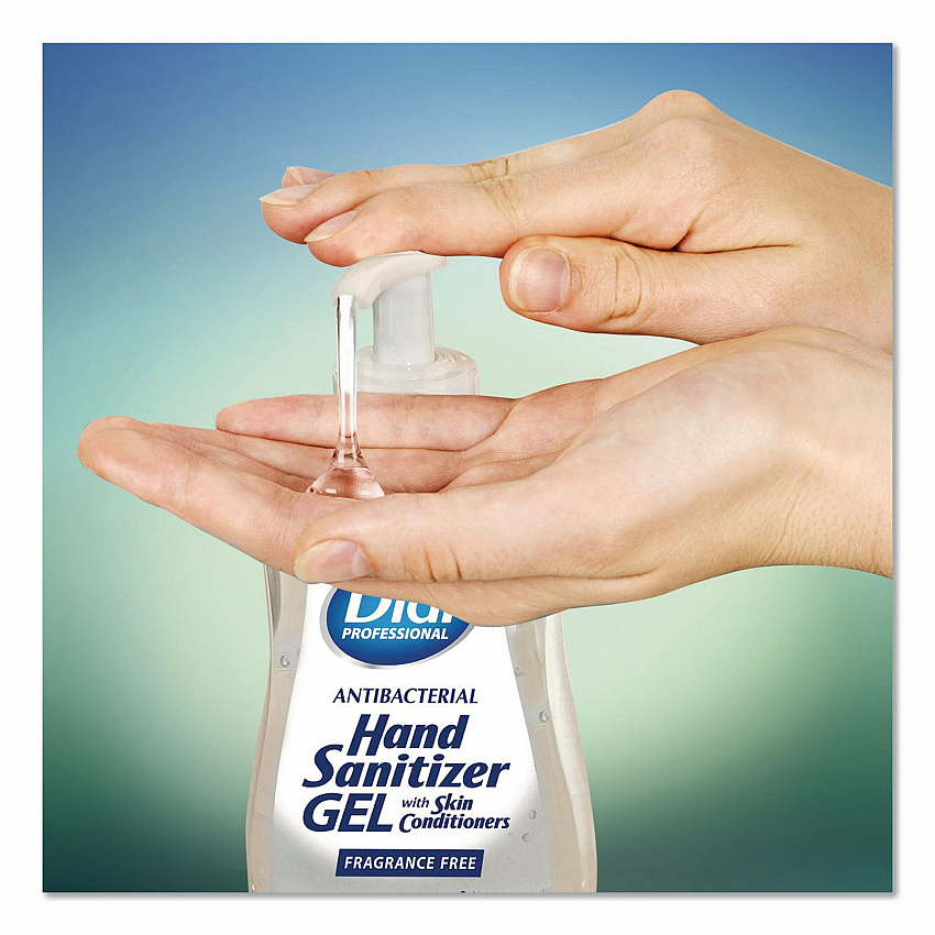 Gel Antibacterial Hand Sanitizer, 11 oz Pump Bottle, Fragrance-Free, 12/Carton (35482)