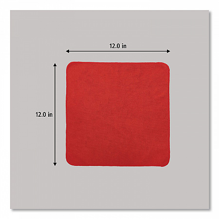 Microfiber Cleaning Cloths, 12 x 12, Red, 24/Pack (1820577)