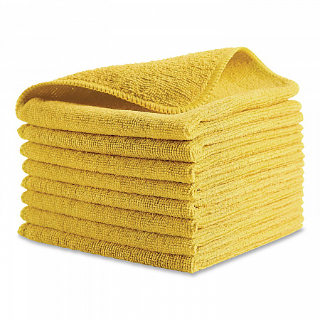 Light Commercial Microfiber Cleaning Cloths, 12 x 12, Yellow, 24/Pack (1820580)