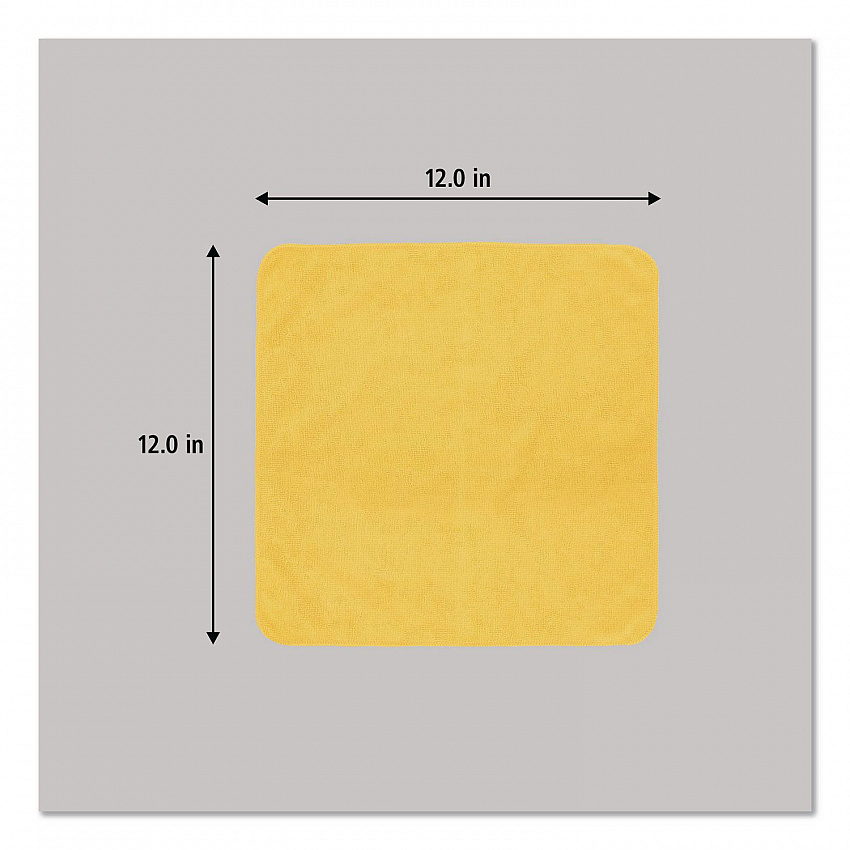 Light Commercial Microfiber Cleaning Cloths, 12 x 12, Yellow, 24/Pack (1820580)