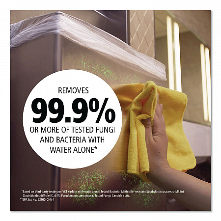 Light Commercial Microfiber Cleaning Cloths, 12 x 12, Yellow, 24/Pack (1820580)