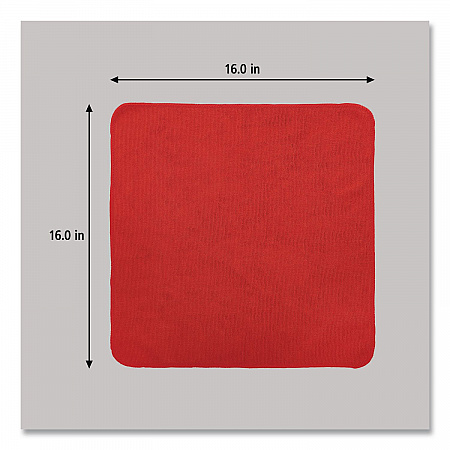 Microfiber Cleaning Cloths, 16 x 16, Red, 24/Pack (1820581)