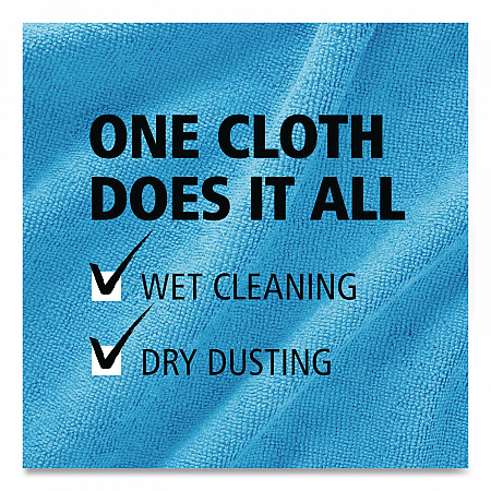 Microfiber Cleaning Cloths, 16 x 16, Red, 24/Pack (1820581)
