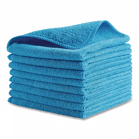 Microfiber Cleaning Cloths, 16 x 16, Blue, 24/Pack (1820583)