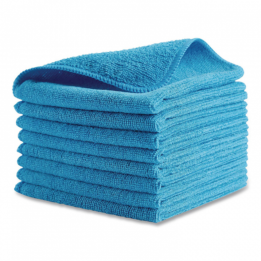 Microfiber Cleaning Cloths, 16 x 16, Blue, 24/Pack (1820583)