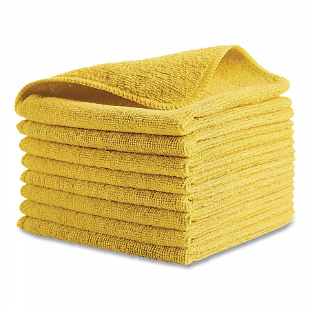 Microfiber Cleaning Cloths, 16 x 16, Yellow, 24/Pack (1820584)