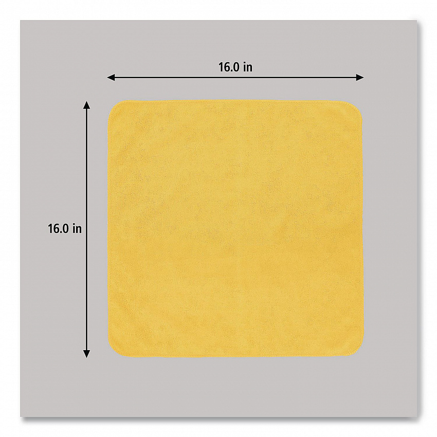 Microfiber Cleaning Cloths, 16 x 16, Yellow, 24/Pack (1820584)