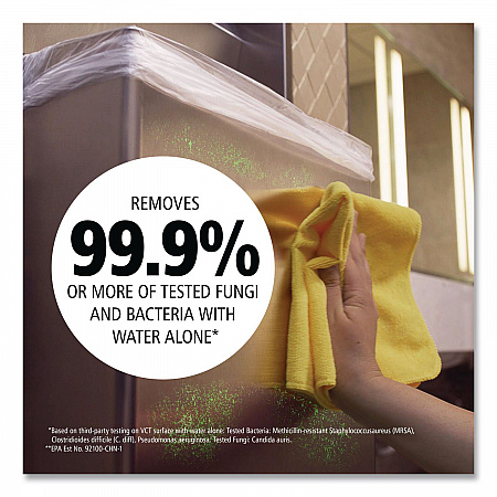 Microfiber Cleaning Cloths, 16 x 16, Yellow, 24/Pack (1820584)
