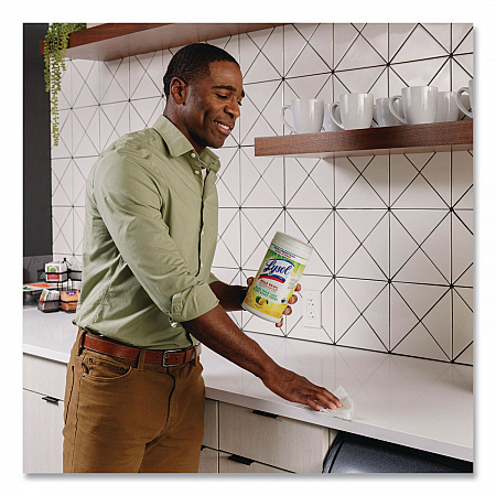 Disinfecting Wipes II Fresh Citrus Scent, 1-Ply, 7 x 7.25, Fresh Citrus, White, 70 Wipes/Canister (49128EA)
