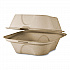 Fiber Hinged Takeout Containers, Burger Box, 6.5 x 6 x 3.2, Natural, Paper, 500/Carton (TOSCU15BLFP)