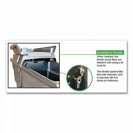 Divider for Standard Duty Tilt Truck, 28 x 2 x 40, Black (A240857)