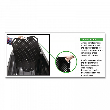 Divider for Standard Duty Tilt Truck, 28 x 2 x 40, Black (A240857)