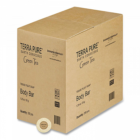 Terra Pure Cleansing Bar, Green Tea Lemongrass, 1.25 oz, 350/Carton (002058)
