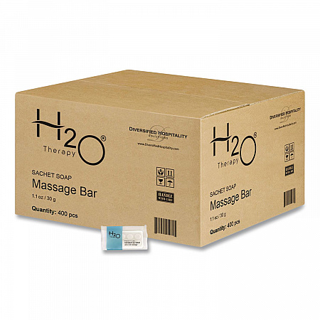 H2O Therapy Soaps, White Tea and Lemongrass Scent, 1.1 oz Bar, 400/Carton (007095)