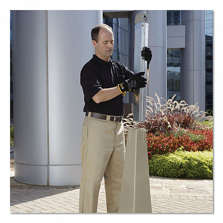 GroundsKeeper Cigarette Waste Collector, Pyramid, 1 gal, 12.25 x 39.75, Beige (257088BG)
