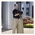GroundsKeeper Cigarette Waste Collector, Pyramid, 1 gal, 12.25 x 39.75, Beige (257088BG)