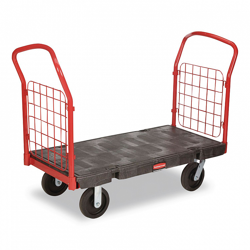 Side-Panel Platform Truck, 2,000 lb Capacity, 24.25 x 56 x 41.25, Black (4486BLA)