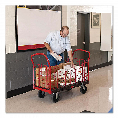 Side-Panel Platform Truck, 2,000 lb Capacity, 24.25 x 56 x 41.25, Black (4486BLA)