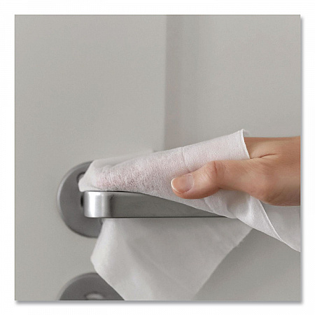 WipesPlus Disinfecting Surface Wipes, Flat Pack, 1-Ply, 7 x 8, Lemon, White, 80 Wipes/Refill Pack, 12 Packs/Carton (37701)
