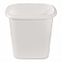 Open-Top Wastebasket, 6 qt, Plastic, White, 6/Carton (2953WHICT)