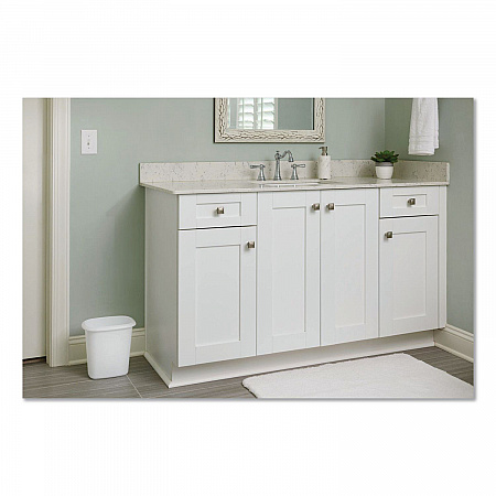 Open-Top Wastebasket, 6 qt, Plastic, White, 6/Carton (2953WHICT)
