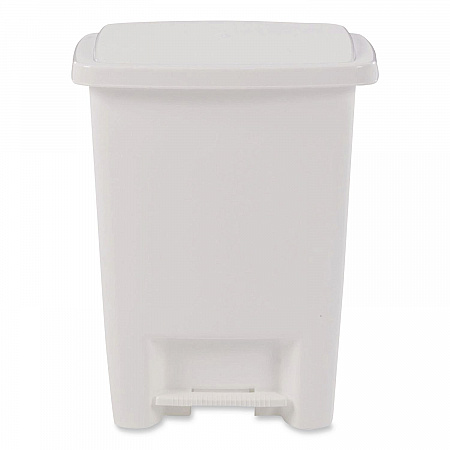 Step-On Waste Can, 8.25 gal, Plastic, White (284187WHICT)