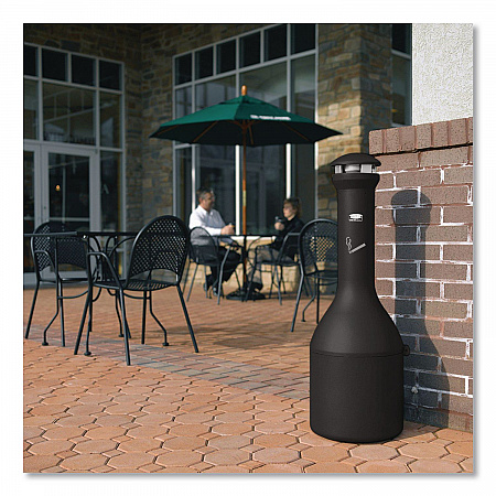 Infinity Traditional Smoking Receptacle, 4.1 gal, 13 dia x 39h High, Black (9W33BLA)
