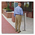 Smoker's Pole, Round, Steel, 0.9 gal, 4 dia x 41h, Silver (R1SM)