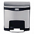 Slim Jim Stainless Steel Step-On Container, Front Step Style, 4 gal, Stainless Steel, Black (1901982)