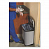 Slim Jim Stainless Steel Step-On Container, Front Step Style, 4 gal, Stainless Steel, Black (1901982)