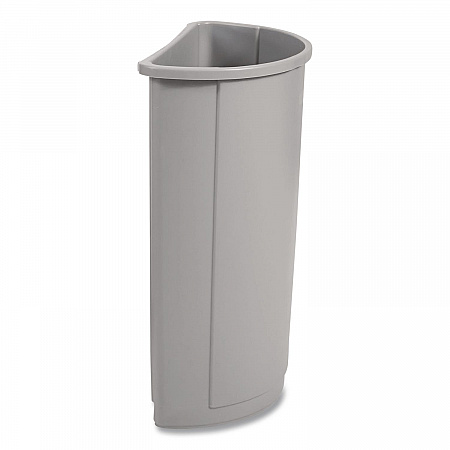 Untouchable Half-Round Plastic Receptacle, 21 gal, Plastic, Gray (352000GY)